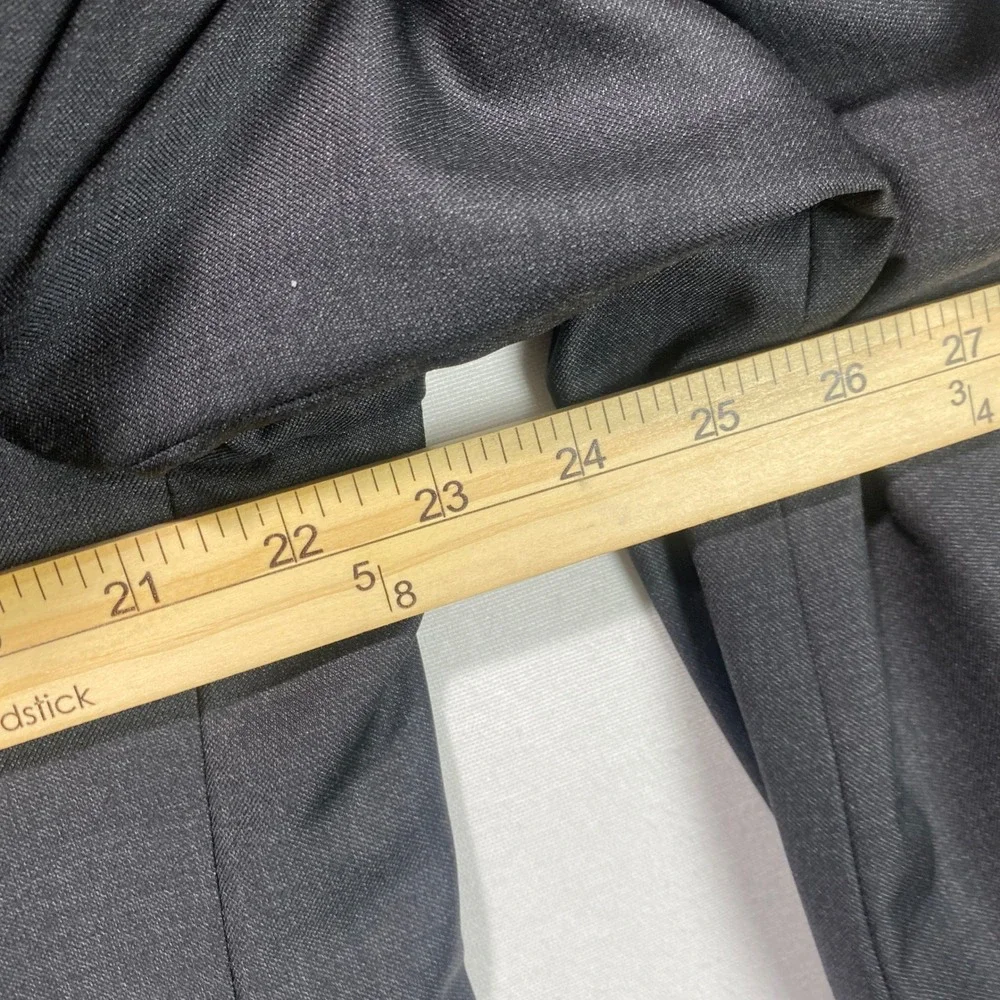 Saks Fifth Avenue Ermenegildo Zegna Wool Suit Jacket Charcoal Grey 44R W38 USA